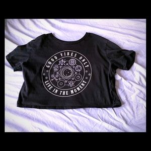 “Good Vibes Only, Love In The Moment” Crop Top